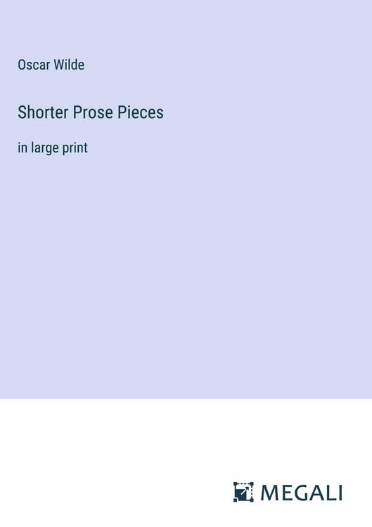 Produktbild: Shorter Prose Pieces