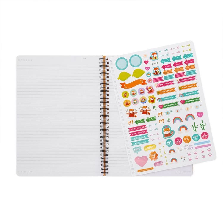 Produktbild: Legami Notizbuch liniert mit Spiralbindung - Maxi - Roter Panda