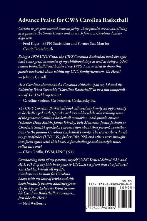 Produktbild: Celebrity Word Scramble Famous Names in Carolina Basketball