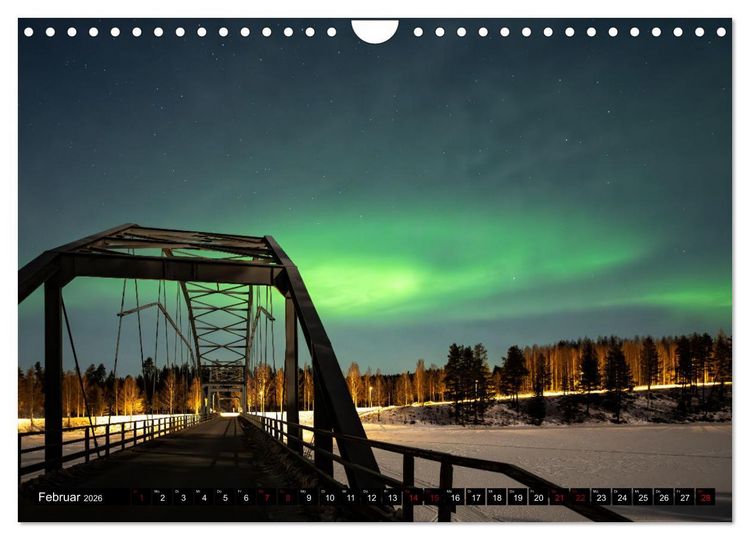 Produktbild: AURORA BOREALIS tanzt (Wandkalender 2026 DIN A4 quer), CALVENDO Monatskalender