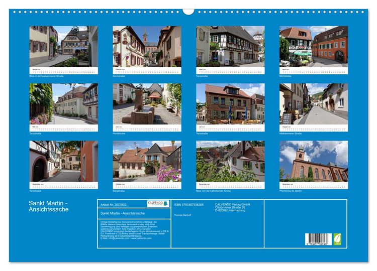 Produktbild: Sankt Martin - Ansichtssache (Wandkalender 2026 DIN A2 quer), CALVENDO Monatskalender