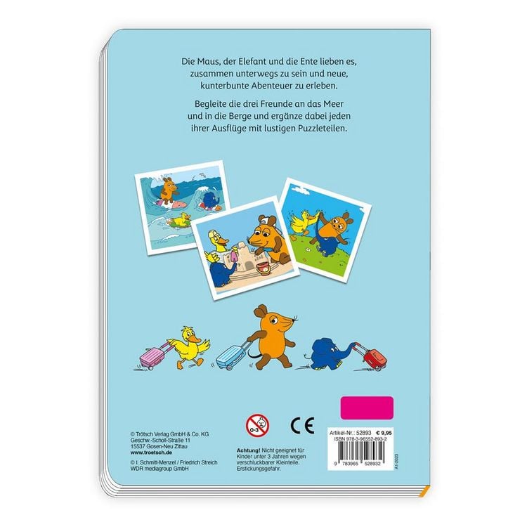 Produktbild: Tr&ouml;tsch Die Maus Puzzle- und Spielbuch
