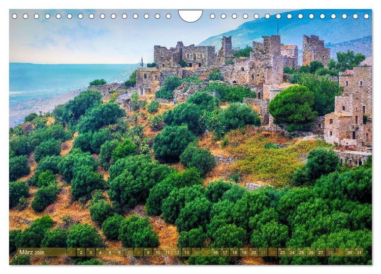 Produktbild: Peleponnes, traumhafte Halbinsel Griechenlands (Wandkalender 2026 DIN A4 quer), CALVENDO Monatskalender
