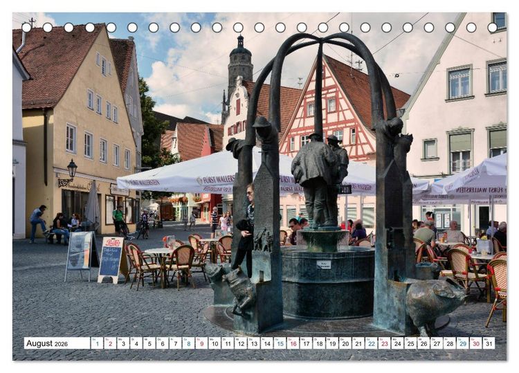 Produktbild: N&ouml;rdlingen - Eine runde Sache (Tischkalender 2026 DIN A5 quer), CALVENDO Monatskalender
