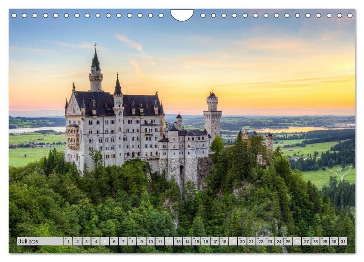 Produktbild: Wundersch&ouml;nes Bayern (Wandkalender 2026 DIN A4 quer), CALVENDO Monatskalender