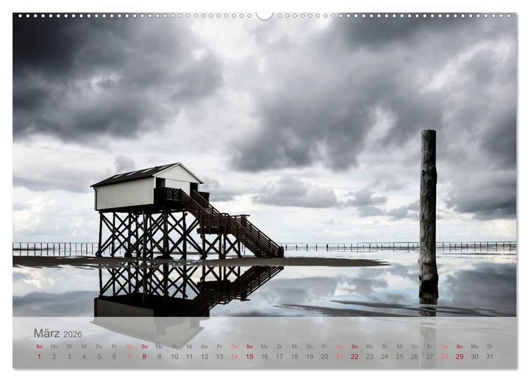 Produktbild: St. Peter-Ording durch die Jahreszeiten (Wandkalender 2026 DIN A2 quer), CALVENDO Monatskalender