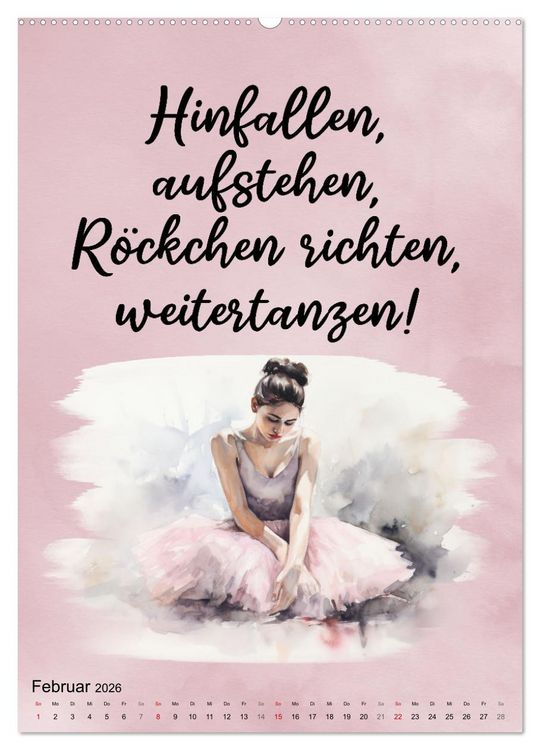 Produktbild: Tanzspr&uuml;che (hochwertiger Premium Wandkalender 2026 DIN A2 hoch), Kunstdruck in Hochglanz