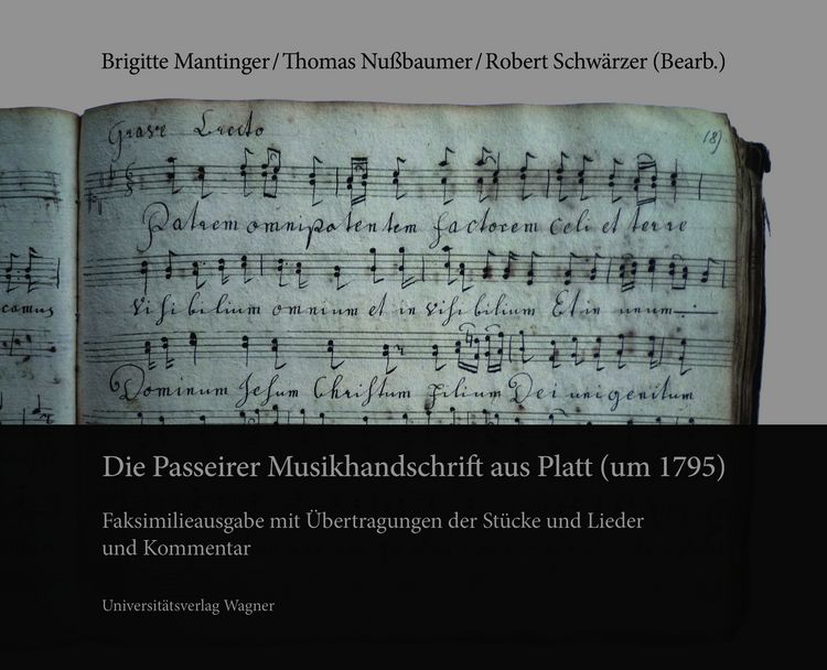 Produktbild: Die Passeirer Musikhandschrift aus Platt (um 1795)