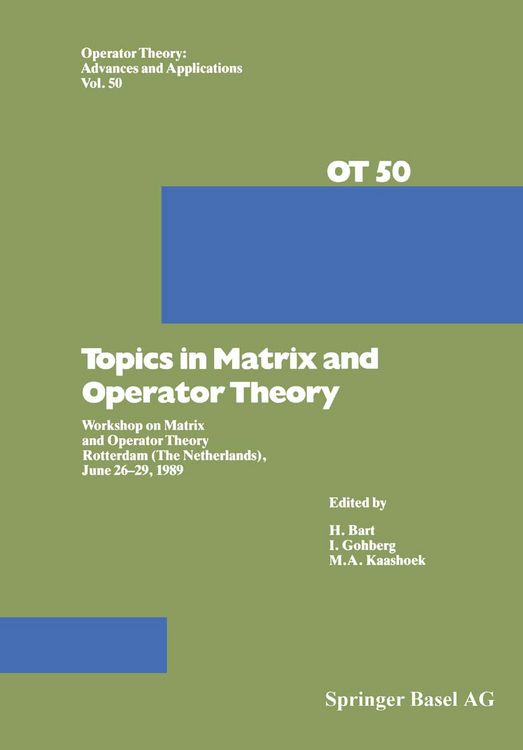 Produktbild: Topics in Matrix and Operator Theory