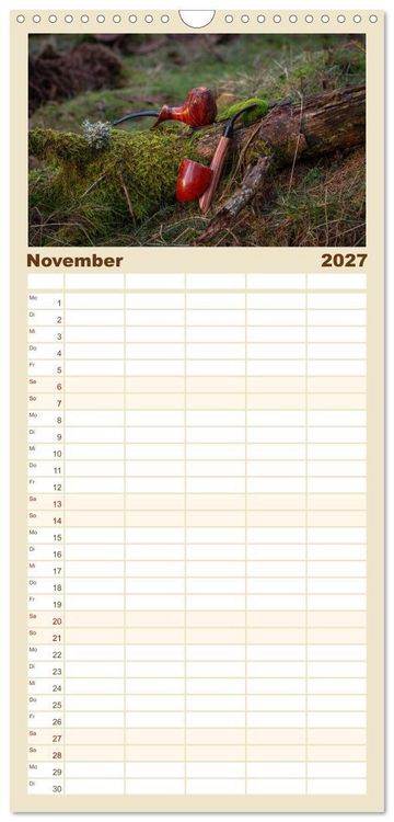 Produktbild: Familienplaner 2027 - Tabakpfeifenkunst mit 5 Spalten (Wandkalender, 21 x 45 cm) CALVENDO