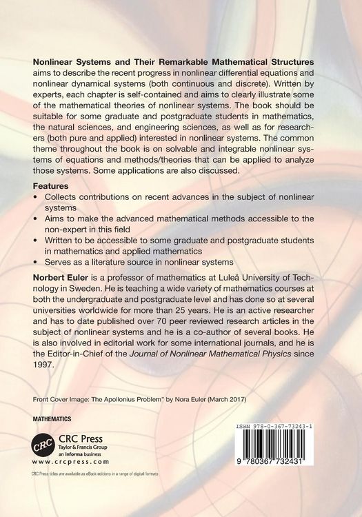 Produktbild: Nonlinear Systems and Their Remarkable Mathematical Structures