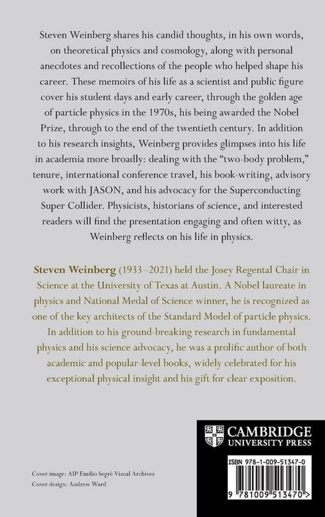 Produktbild: Steven Weinberg: A Life in Physics