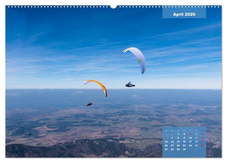 Produktbild: Paragliding - Aufbruch zu neuen H&ouml;henfl&uuml;gen (hochwertiger Premium Wandkalender 2026 DIN A2 quer), Kunstdruck in Hochglanz