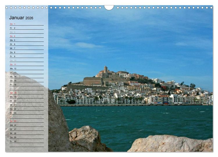 Produktbild: Zauberhaftes Ibiza - Terminplaner (Wandkalender 2026 DIN A3 quer), CALVENDO Monatskalender