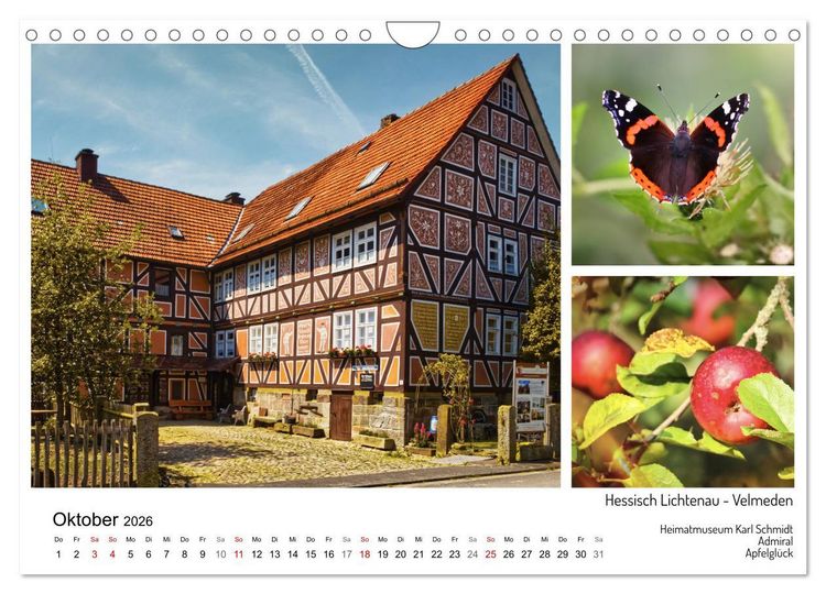 Produktbild: M&auml;rchenhaftes Hessisch Lichtenau (Wandkalender 2026 DIN A4 quer), CALVENDO Monatskalender