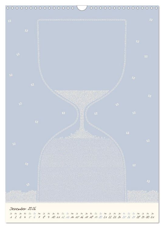 Produktbild: Zahlen rieseln durch das Jahr ... (Wandkalender 2026 DIN A3 hoch), CALVENDO Monatskalender
