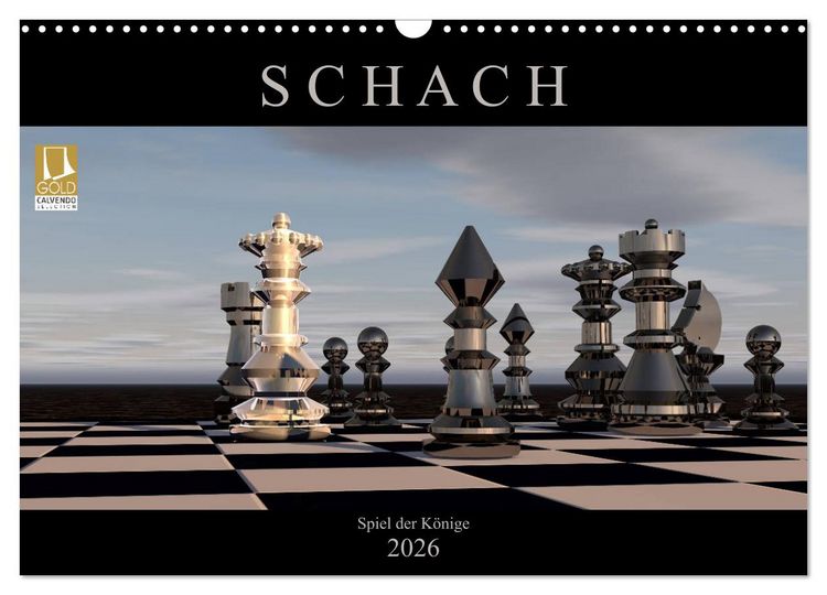 Produktbild: SCHACH - Spiel der K&ouml;nige (Wandkalender 2026 DIN A3 quer), CALVENDO Monatskalender