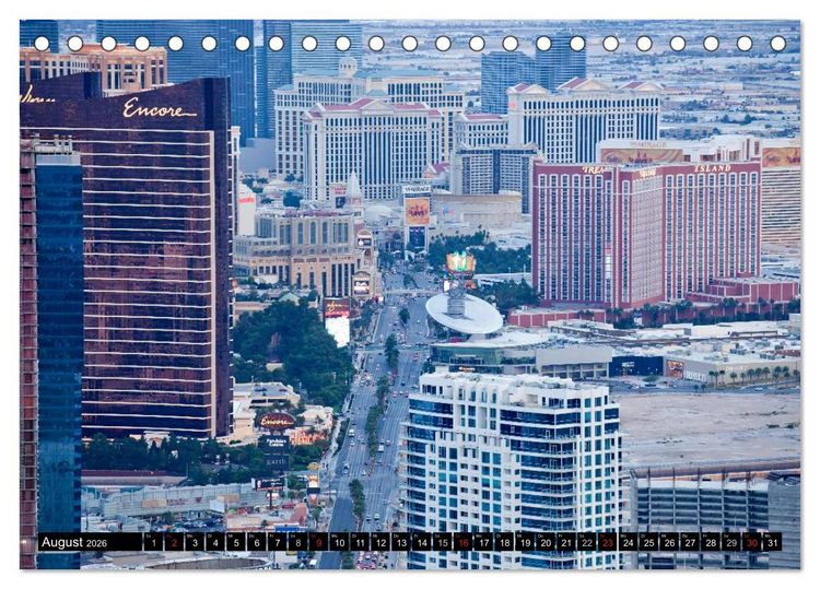 Produktbild: Las Vegas (Tischkalender 2026 DIN A5 quer), CALVENDO Monatskalender