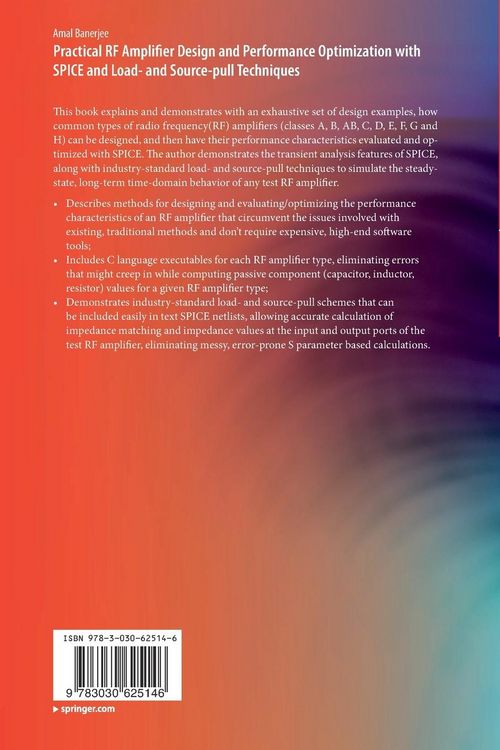 Produktbild: Practical RF Amplifier Design and Performance Optimization with SPICE and Load- and Source-pull Techniques