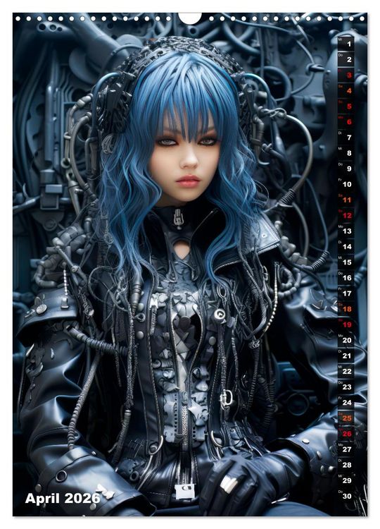 Produktbild: ROCKERINNEN Cyber, Goth, Punk und mehr (Wandkalender 2026 DIN A3 hoch), CALVENDO Monatskalender