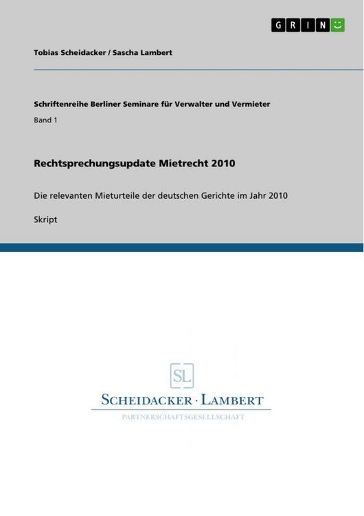 Produktbild: Rechtsprechungsupdate Mietrecht 2010