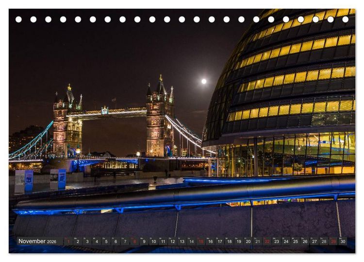 Produktbild: London Light (Tischkalender 2026 DIN A5 quer), CALVENDO Monatskalender