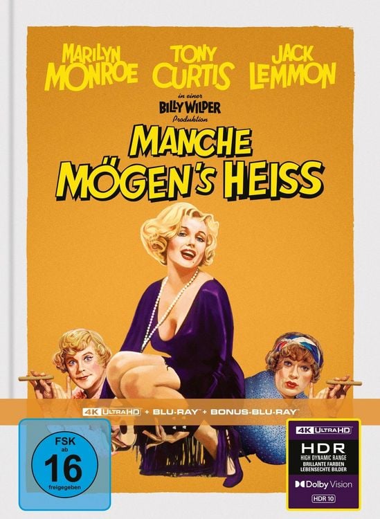 Produktbild: Manche m&ouml;gen's hei&szlig; - Limitiertes Mediabook (4K Ultra HD + Blu-ray + Bonus-Blu-ray)