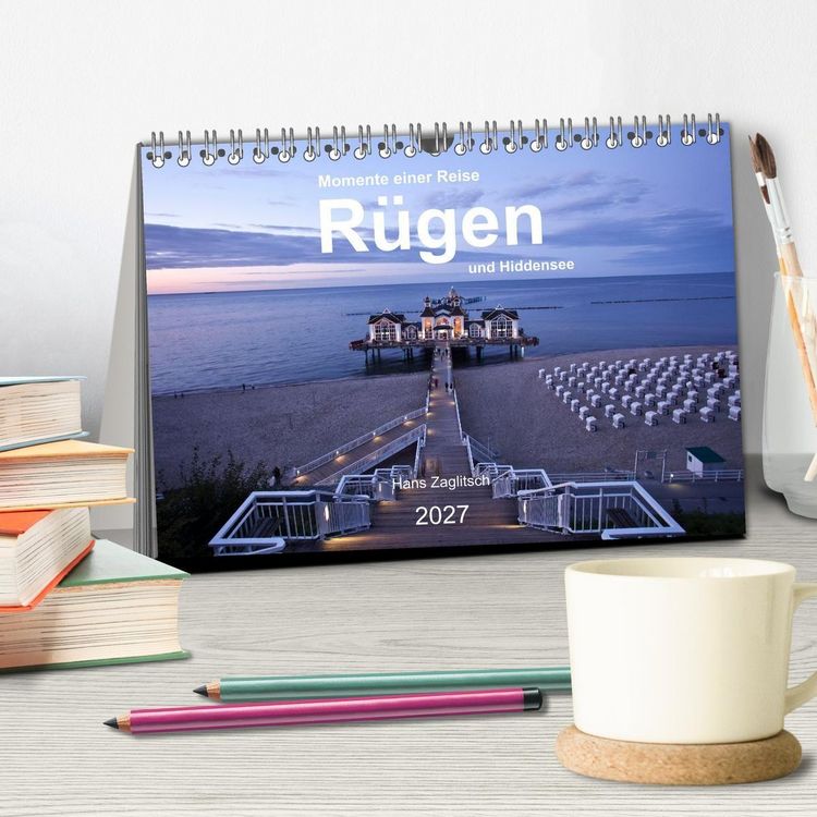 Produktbild: R&uuml;gen und Hiddensee - Momente einer Reise (Tischkalender 2027 DIN A5 quer), CALVENDO Monatskalender