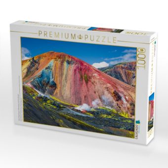 Produktbild: CALVENDO Puzzle Island, Regenbogen Vulkanberge Landmannalaugar | 1000 Teile Lege-Gr&ouml;&szlig;e 64x48cm Foto-Puzzle f&uuml;r gl&uuml;ckliche Stunden