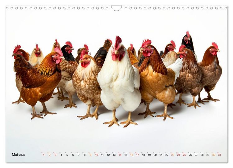 Produktbild: H&uuml;hner Alarm (Wandkalender 2026 DIN A3 quer), CALVENDO Monatskalender