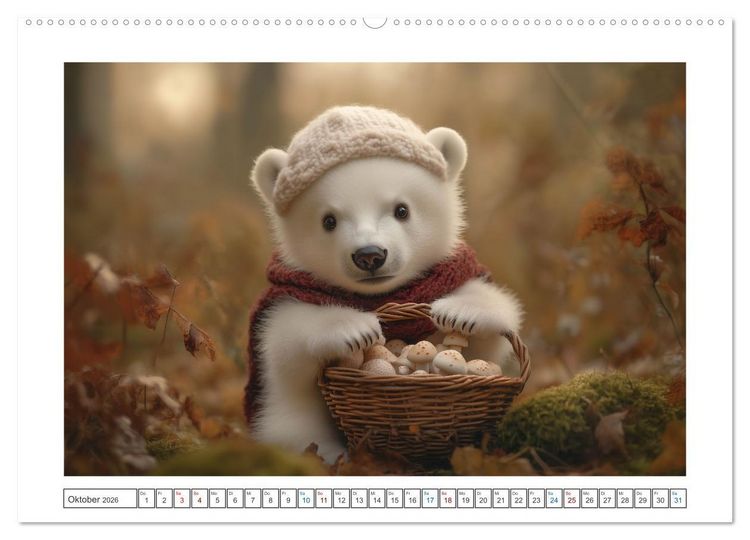Produktbild: Kleiner Eisb&auml;r und die gro&szlig;e Welt (Wandkalender 2026 DIN A2 quer), CALVENDO Monatskalender