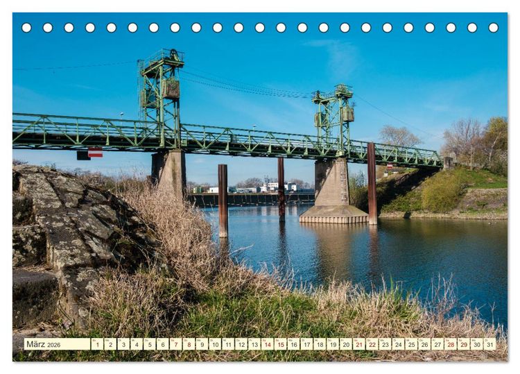 Produktbild: Duisburg - Br&uuml;cken &uuml;ber Br&uuml;cken (Tischkalender 2026 DIN A5 quer), CALVENDO Monatskalender