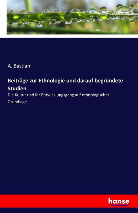 Produktbild: Beitr&auml;ge zur Ethnologie und darauf begr&uuml;ndete Studien