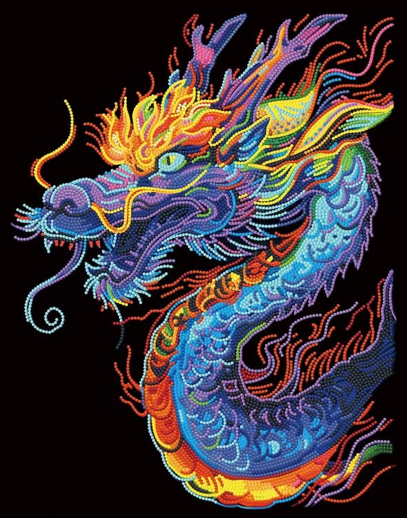 Produktbild: DIAMOND DOTZ - Diamond Painting Neon Drache
