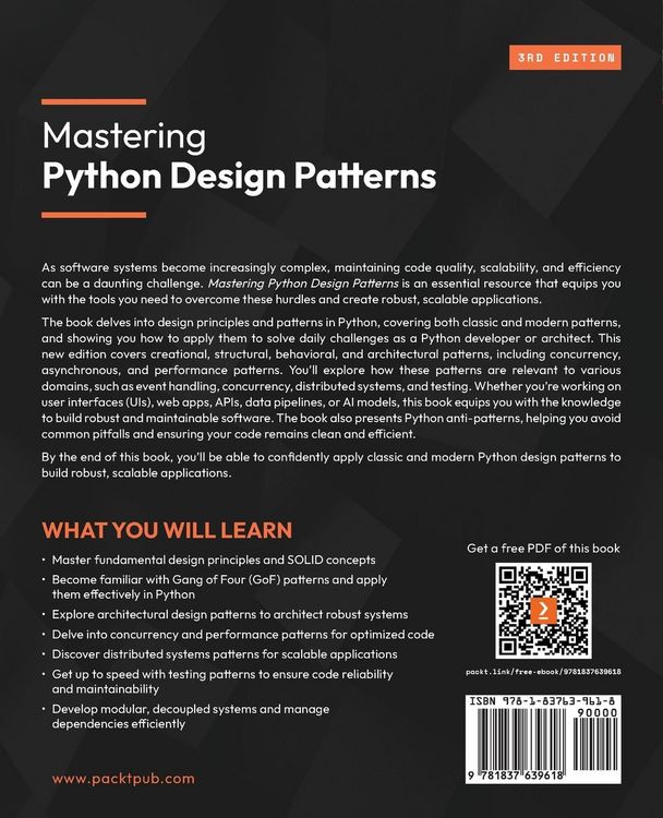 Produktbild: Mastering Python Design Patterns - Third Edition