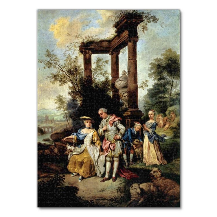 Produktbild: Lais Puzzle Johann Conrad Seekatz - Die Familie Goethe in Sch&auml;fertracht 1000 Teile
