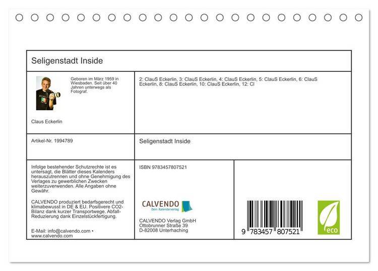 Produktbild: Seligenstadt Inside (Tischkalender 2026 DIN A5 quer), CALVENDO Monatskalender
