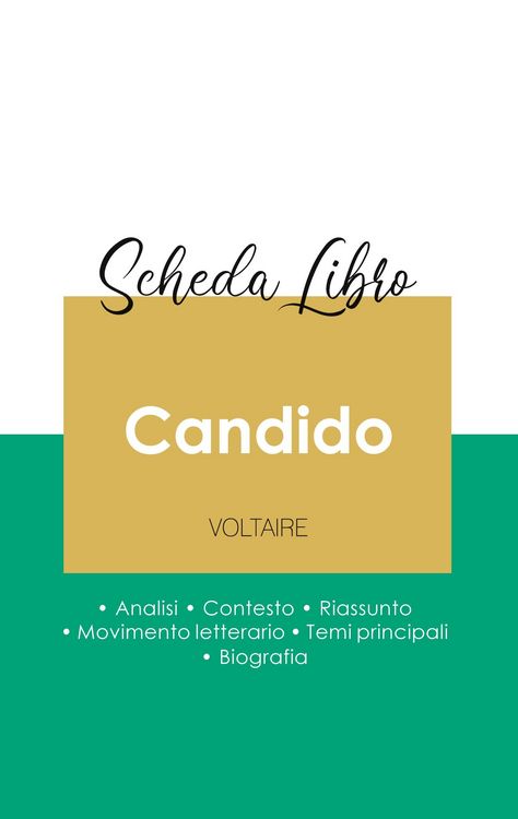 Produktbild: Scheda libro Candido di Voltaire (analisi letteraria di riferimento e riassunto completo)