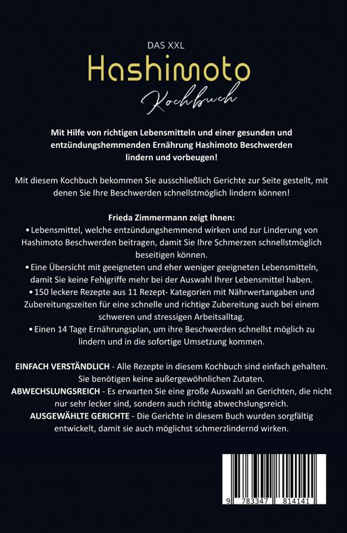 Produktbild: Das XXL Hashimoto Kochbuch! Inklusive 14 Tage Ern&auml;hrungsplan und Ern&auml;hrungsratgeber. 1. Auflage