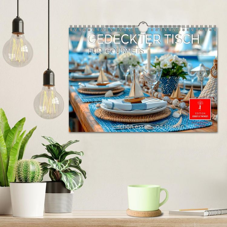 Produktbild: Gedeckter Tisch f&uuml;r Gourmets (Wandkalender 2026 DIN A4 quer), CALVENDO Monatskalender