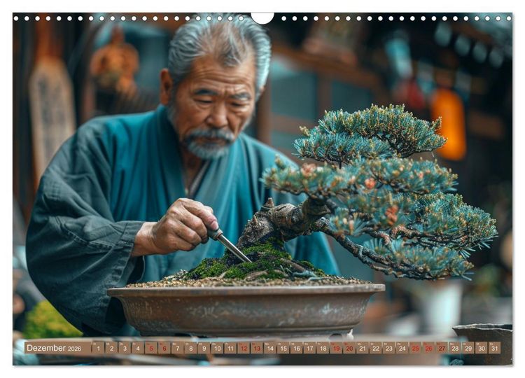 Produktbild: Bonsai meditativ (Wandkalender 2026 DIN A3 quer), CALVENDO Monatskalender