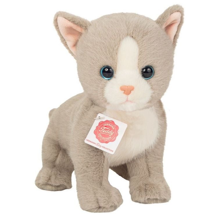 Produktbild: Teddy Hermann 918417 - Babykatze grau, 24 cm, Pl&uuml;schtier