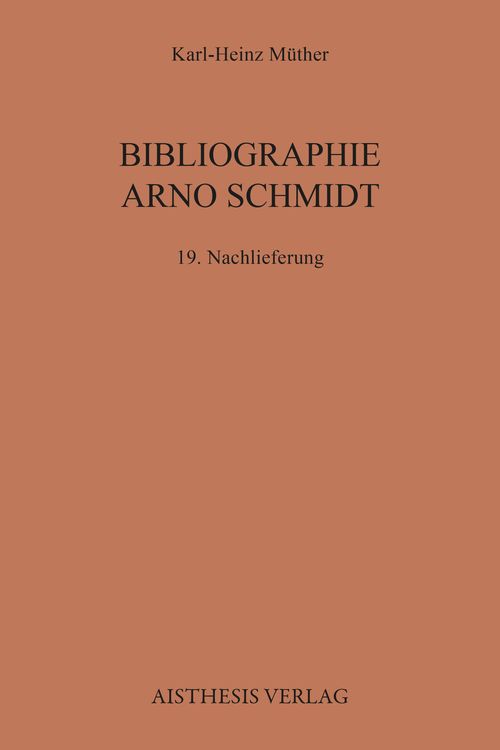 Produktbild: Bibliographie Arno Schmidt