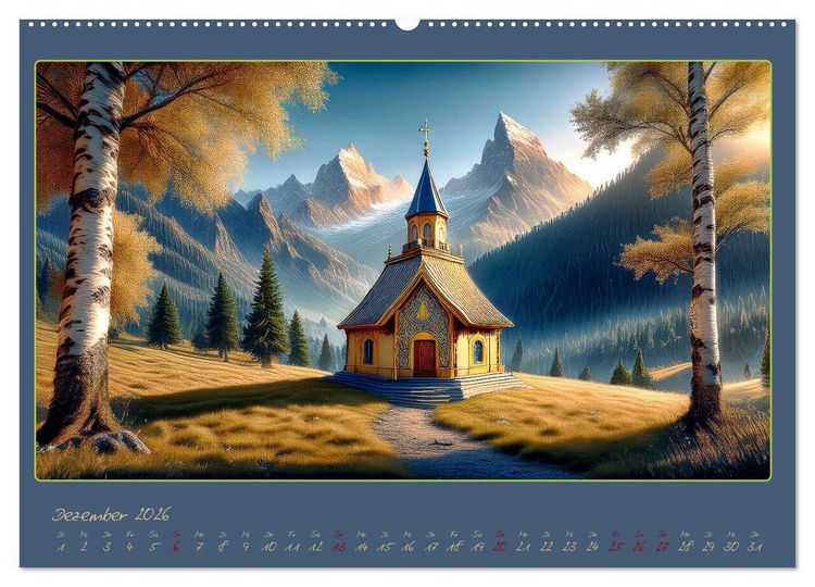 Produktbild: Landschaft romantisch gesehen (Wandkalender 2026 DIN A2 quer), CALVENDO Monatskalender