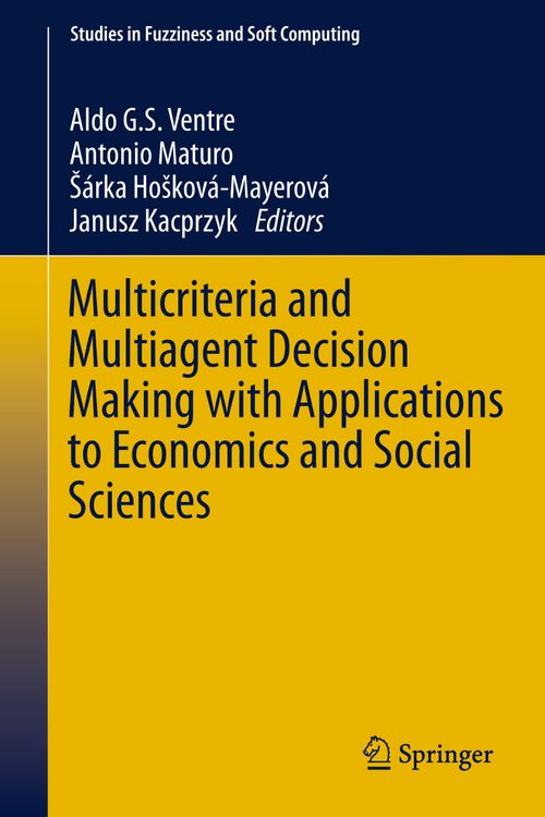 Produktbild: Multicriteria and Multiagent Decision Making with Applications to Economics and Social Sciences