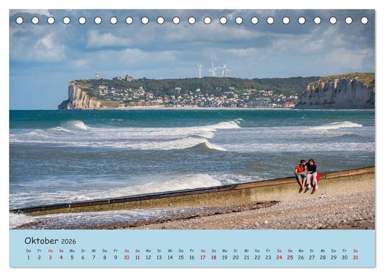 Produktbild: Unterwegs in der Normandie (Tischkalender 2026 DIN A5 quer), CALVENDO Monatskalender