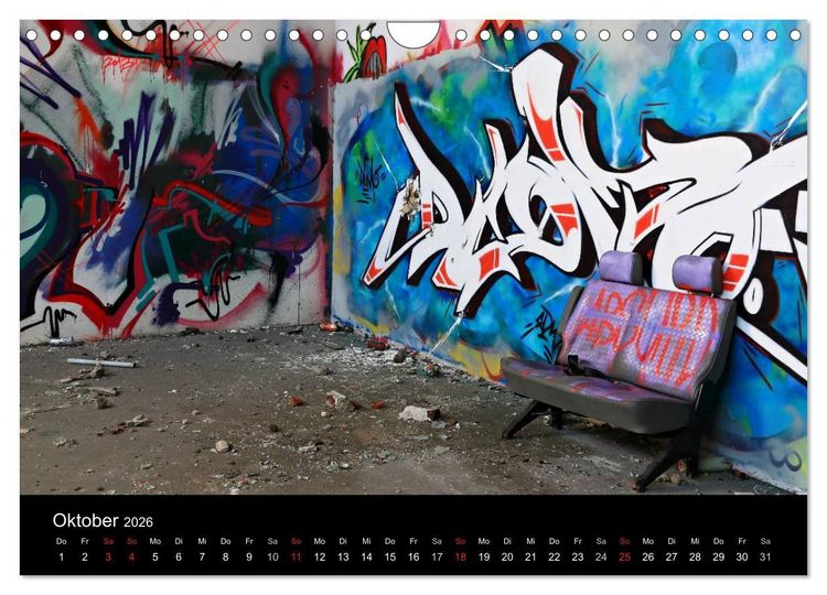 Produktbild: Grafittikunst (Wandkalender 2026 DIN A4 quer), CALVENDO Monatskalender