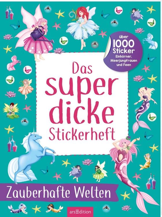 Produktbild: Das superdicke Stickerheft &ndash; Zauberhafte Welten