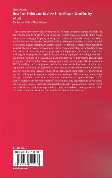 Produktbild: How Good Policies and Business Ethics Enhance Good Quality of Life