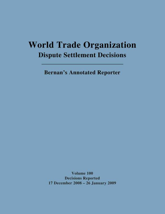 Produktbild: Wto Dispute Settlement Decisio